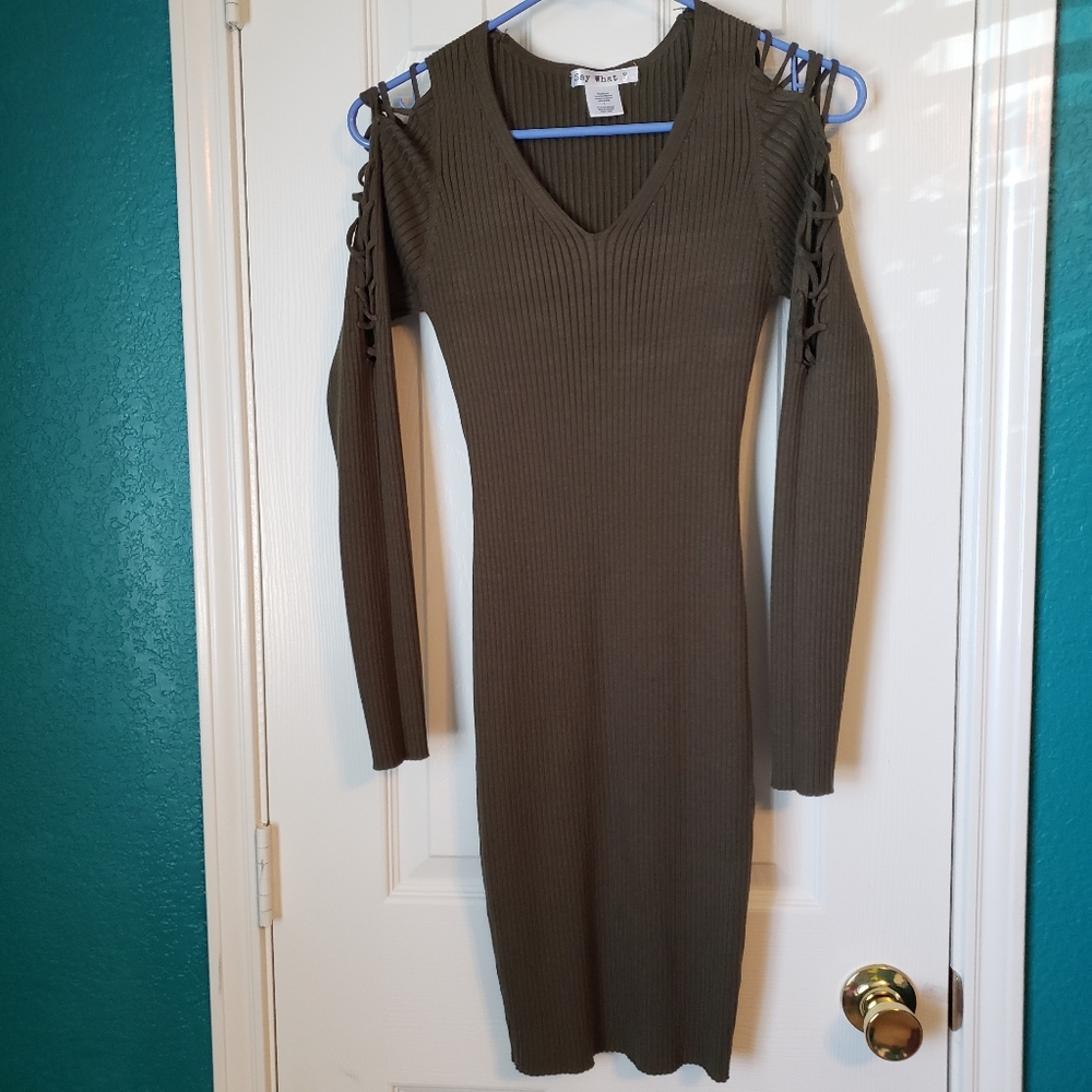 Olive Green Party Dress